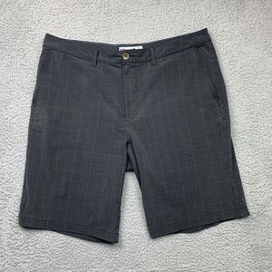 Travis Mathew Shorts Mens 36 Gray Check Golf Stretch